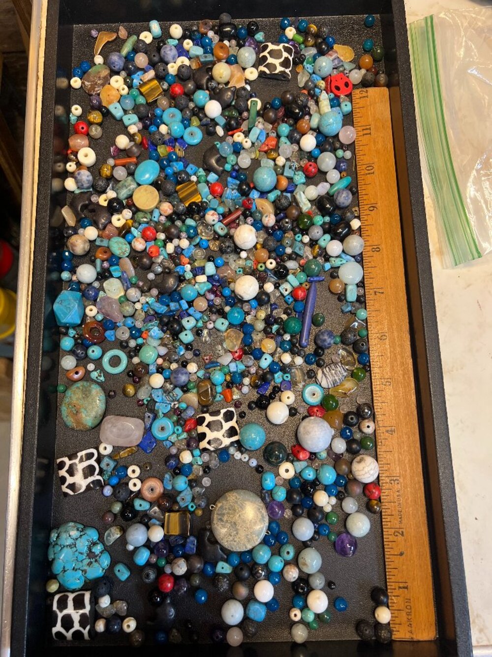 1 pound stone/gemstone craft bead mix Lot 6